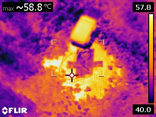 Thermal image used to identify potential landfill gas hotspots